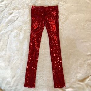 Wild fox red sequin pants